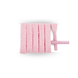 Lacets baskets mode plats coton longueur 70 cm. Les lacets de couleur rose pastel / rose illet