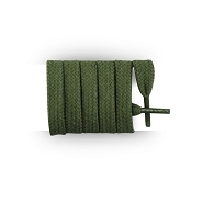 Lacets kaki, lacets baskets mode plats coton longueur 120 cm couleur vert arme