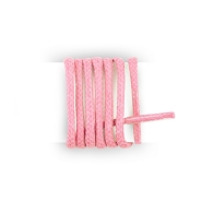 Lacets chaussures de ville ronds coton cirs longueur 45 cm couleur rose oeillet