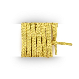 Lacets plats dors pour baskets, lacets Lurex longueur 40 cm couleur feuille d'Or