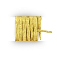 Lacets plats dors pour baskets, lacets Lurex longueur 55 cm couleur feuille d'Or