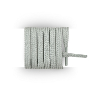 Lacets plats dors pour baskets, lacets Lurex longueur 55 cm couleur gris argent