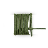 Lacets ronds fins coton cirs longueur 90 cm couleur vert arme