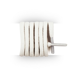Lacets ronds et pais coton 125 cm blanc