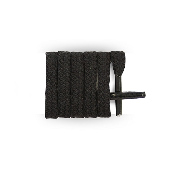 Lacets baskets mode plats coton longueur 40 cm couleur noir