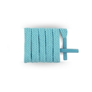 Lacets baskets mode plats coton longueur 40 cm couleur turquoise