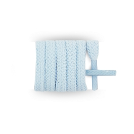 Lacets bleu ciel pour baskets mode plats coton longueur 120 cm couleur ciel