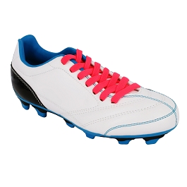 Lacets chaussures football plats polyester longueur 130 cm couleur rose fluo