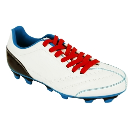 Lacets chaussures football plats polyester longueur 130 cm Lacets football rouge passion