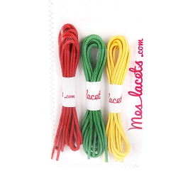 Coffret rasta lacets ronds et fins 45 cm