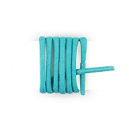 Lacets chaussures de ville ronds coton cirs longueur 90 cm couleur turquoise