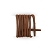 Lacet ville ronds coton cir longueur 60 cm couleur marron acajou  