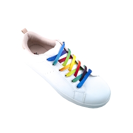 Lacets chaussures de sport, lacet plat coton, longueur lacets 90 cm, lacets arc-en-ciel