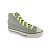 Paire de lacets pour chaussures de sport / Converse plats synthétique longueur 150 cm couleur fluo jaune