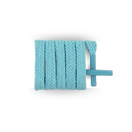 Lacets baskets mode plats coton longueur 120 cm couleur turquoise