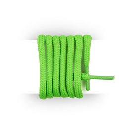 Lacets vert fluo ronds et épais coton 90 cm 