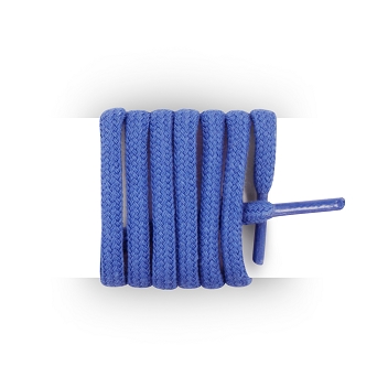Lacets ronds et épais coton 125 cm bleu azur 