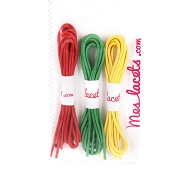 Coffret rasta lacets ronds et fins 45 cm