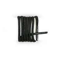 Lacets chaussures de ville ronds coton cirés longueur 60 cm couleur noir 