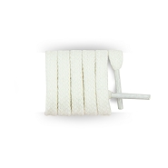 Lacets baskets mode plats coton longueur 120 cm couleur blanc