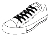 Chaussures à lacets plats fins / détente