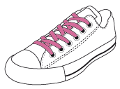 Chaussures à lacets plats fins / détente