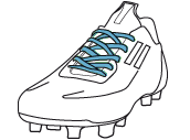 Chaussures de football à lacets plats larges polyester