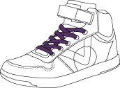 Chaussures à lacets plats larges / sport et sportswear